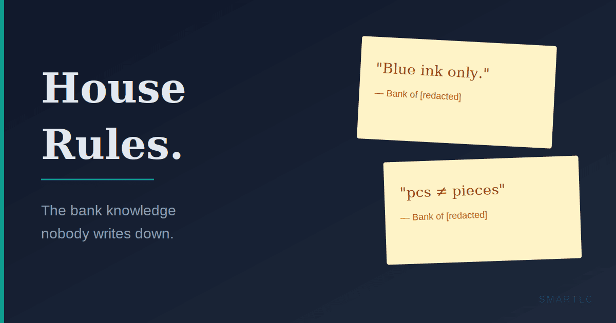 House Rules: The Bank Knowledge Nobody Writes Down